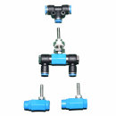 Doppeldüse "Black Rain"  360° schwenkbar 6mm T-Verbinder